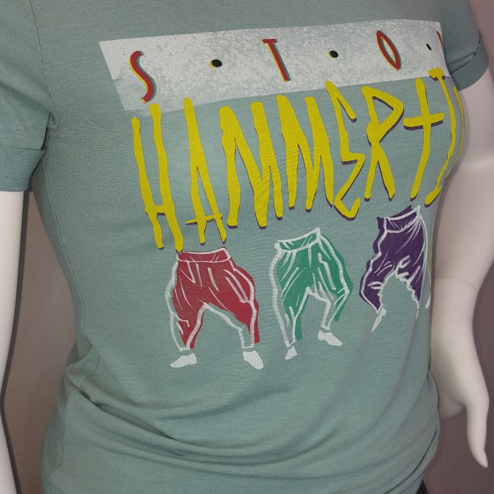 Hammer Time t-shirt szM teal